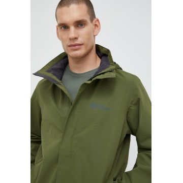 Jack Wolfskin jacheta de exterior Stormy Point culoarea verde