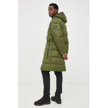 Pepe Jeans geaca barbati, culoarea verde, de iarna