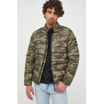 Pepe Jeans geaca barbati, culoarea verde, de iarna