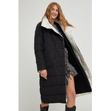 Answear Lab geaca cu doua fete femei, culoarea negru, de iarna