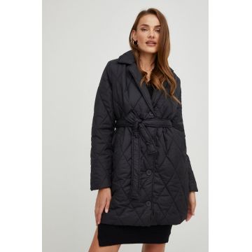 Answear Lab geaca femei, culoarea negru, de tranzitie
