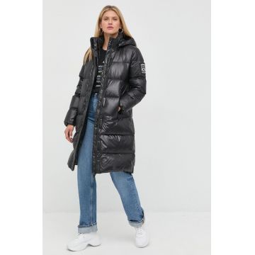 Armani Exchange geaca de puf femei, culoarea negru, de iarna