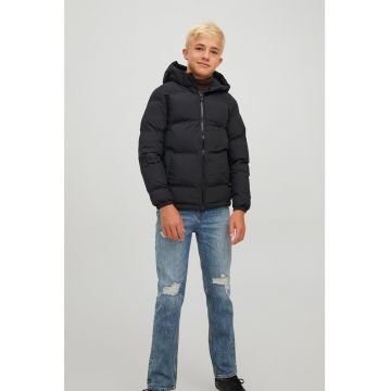 Jack & Jones - Geaca cu gluga si aspect matlasat