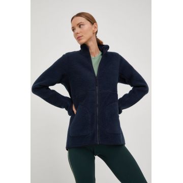 Helly Hansen geaca femei, culoarea albastru marin, de tranzitie