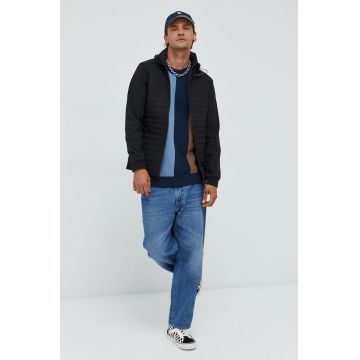 Jack & Jones geaca JCOTOBY barbati, culoarea negru, de tranzitie