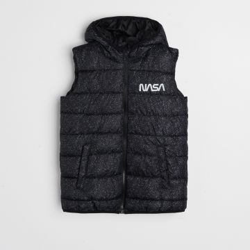 Sinsay - Vestă matlasată NASA - Negru