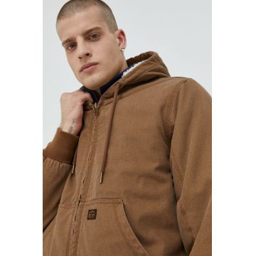 Superdry geaca barbati, culoarea maro, de tranzitie