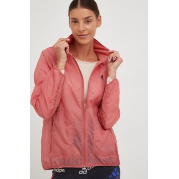 adidas Performance windbreaker Run Icons culoarea roz, de tranzitie, oversize