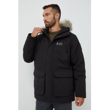 Helly Hansen geacă REINE PARKA bărbați, culoarea negru, de tranziție 53630