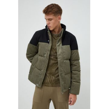 Jack Wolfskin geaca de puf barbati, culoarea verde, de iarna