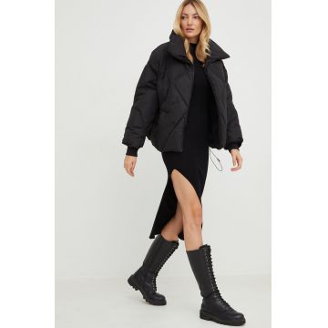 Answear Lab geaca femei, culoarea negru, de iarna, oversize