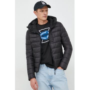 Bomboogie geaca cu doua fete barbati, culoarea negru, de iarna