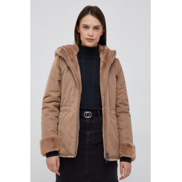 Geox geacă reversibilă femei, culoarea bej, de tranzitie