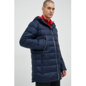 Helly Hansen geaca de puf barbati, culoarea albastru marin, de iarna