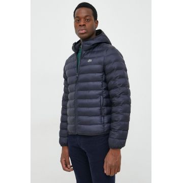 Lacoste geaca barbati, culoarea albastru marin, de tranzitie