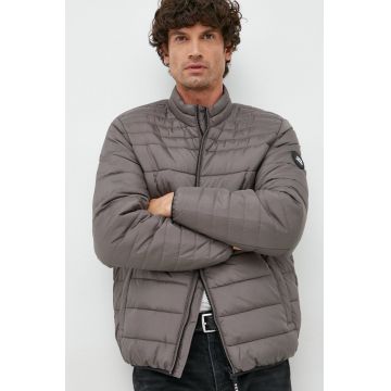 Pepe Jeans geaca barbati, culoarea gri, de iarna