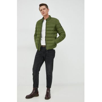 Pepe Jeans geaca barbati, culoarea verde, de iarna