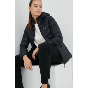 Puma geaca de puf femei, culoarea negru, de tranzitie