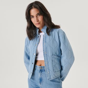 Sinsay - Geacă din denim, oversized - Albastru Sinsay - Geacă din denim, oversized - Albastru