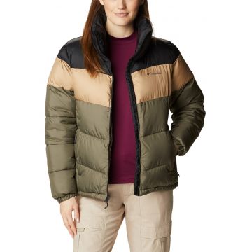 Geaca rezistenta la apa cu model colorblock Puffect