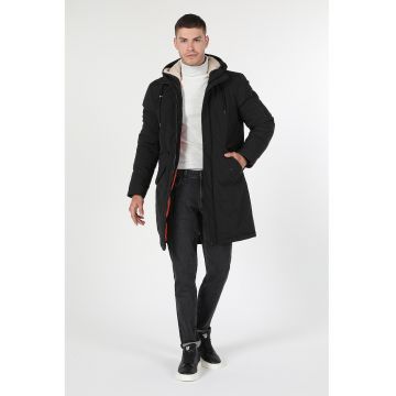 Geaca parka regular fit cu gluga ajustabila