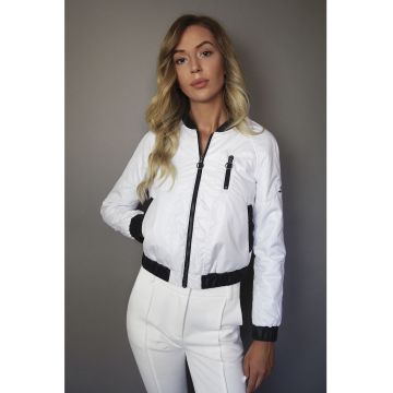 Jacheta bomber crop cu fermoar