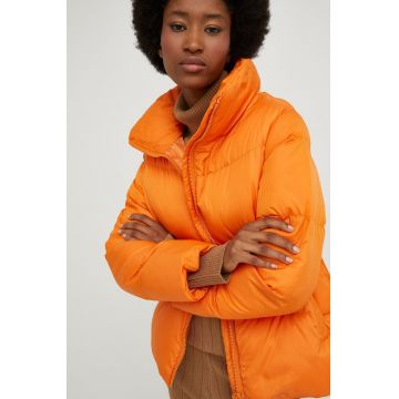 Answear Lab geaca femei, culoarea portocaliu, de iarna