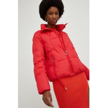 Answear Lab geaca femei, culoarea rosu, de iarna