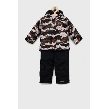 Columbia compleu geaca și pantaloni copii culoarea negru