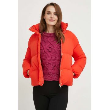 Answear Lab geaca femei, culoarea portocaliu, de iarna