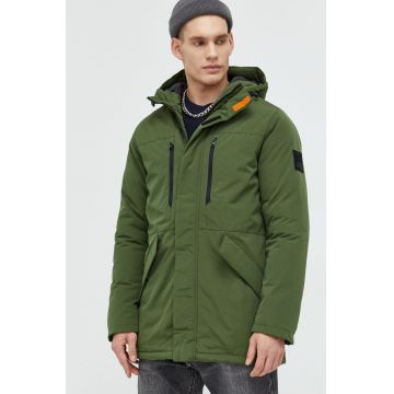 Jack & Jones geaca Jcobach barbati, culoarea verde, de tranzitie