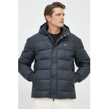 Lyle & Scott geaca barbati, culoarea albastru marin, de iarna