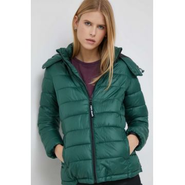 Pepe Jeans geaca Alexa femei, culoarea verde, de tranzitie