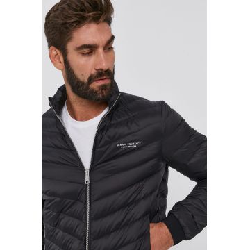 Armani Exchange geaca de puf barbati, culoarea negru, de iarna