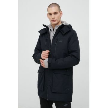 4F jacheta de exterior culoarea negru