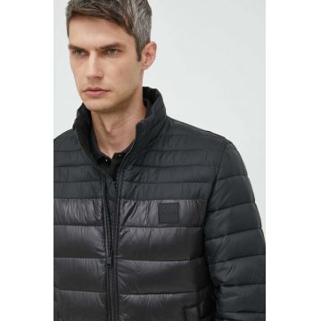 BOSS geaca BOSS CASUAL barbati, culoarea negru, de tranzitie