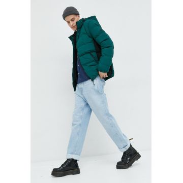 Cross Jeans geaca barbati, culoarea verde, de iarna