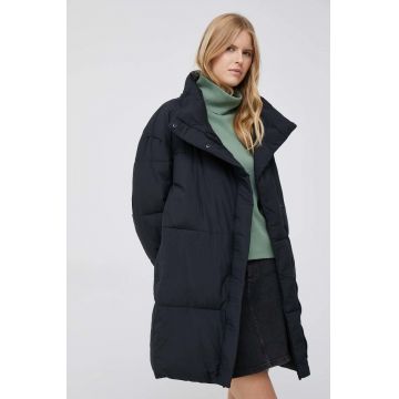 GAP geaca femei, culoarea negru, de tranzitie, oversize