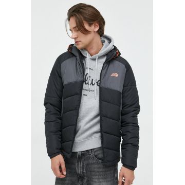 Jack & Jones geaca Jcoblock barbati, culoarea negru, de tranzitie