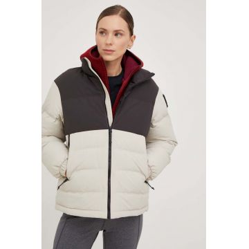 Jack Wolfskin geaca de puf femei, culoarea bej, de iarna