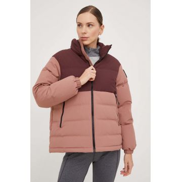 Jack Wolfskin geaca de puf femei, culoarea roz, de iarna