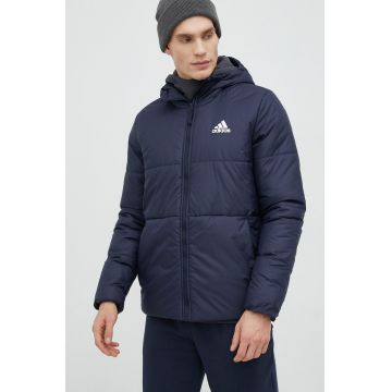 adidas geaca barbati, culoarea albastru marin, de iarna