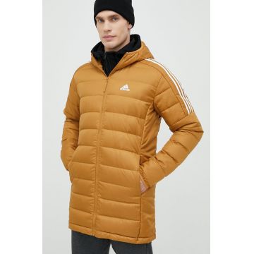 adidas geaca de puf barbati, culoarea galben, de iarna