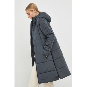 Jack Wolfskin geaca femei, culoarea gri, de iarna