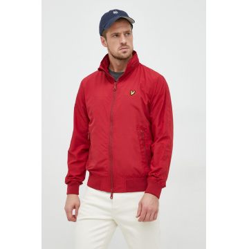 Lyle & Scott geaca barbati, culoarea rosu, de tranzitie