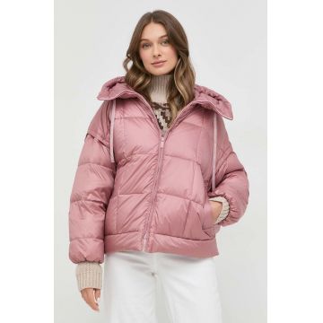 Marella geaca de puf femei, culoarea roz, de iarna, oversize