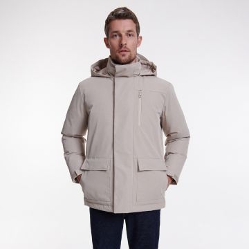 Reserved - Jachetă tehnică cu umplutură din puf și adaos de Sorona PREMIUM - Bej