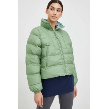 Helly Hansen geaca cu doua fete femei, culoarea verde, de iarna