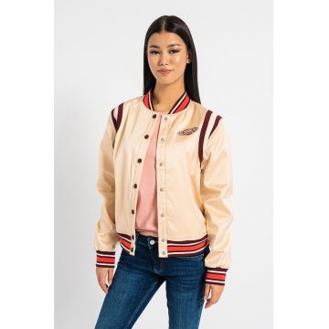 Jacheta bomber cu terminatii cu model in dungi