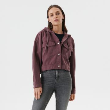 Sinsay - Geacă din denim, oversized - Violet